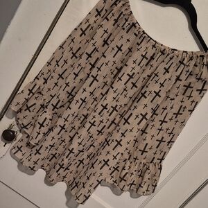 Elegant Beige and Black Women's Blouse